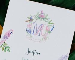 Imagem de Convites de casamento com monogramas